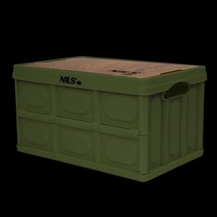 Сгъваема 2в1 кутия за съхранение и масичка за къмпинг - NILS Camp camping 2in1 folding storage box and table - NCB4007 сгъваема кутия за къмпинг къмпинг органайзер 2в1 кутия и маса масичка кутия за съхранение за багажник компактна къмпинг маса сгъваема кутия масичка цена цени