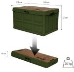 Сгъваема 2в1 кутия за съхранение и масичка за къмпинг - NILS Camp camping 2in1 folding storage box and table - NCB4007 сгъваема кутия за къмпинг къмпинг органайзер 2в1 кутия и маса масичка кутия за съхранение за багажник компактна къмпинг маса сгъваема кутия масичка цена цени