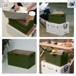 Сгъваема 2в1 кутия за съхранение и масичка за къмпинг - NILS Camp camping 2in1 folding storage box and table - NCB4007 сгъваема кутия за къмпинг къмпинг органайзер 2в1 кутия и маса масичка кутия за съхранение за багажник компактна къмпинг маса сгъваема кутия масичка цена цени