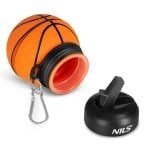 Сгъваема силиконова бутилка - NILS folding silicone cup bottle - Basketball NC4104 сгъваема чаша бутилка за вода силиконова чаша бутилка за къмпинг компактна бутилка чаша за вода чаша бутилка за пътуване къмпинг чаша бутилка сгъваема