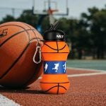 Сгъваема силиконова бутилка - NILS folding silicone cup bottle - Basketball NC4104 сгъваема чаша бутилка за вода силиконова чаша бутилка за къмпинг компактна бутилка чаша за вода чаша бутилка за пътуване къмпинг чаша бутилка сгъваема