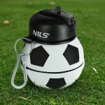 Сгъваема силиконова бутилка - NILS folding silicone cup bottle - Football NC4104 сгъваема чаша бутилка за вода силиконова чаша бутилка за къмпинг компактна бутилка чаша за вода чаша бутилка за пътуване къмпинг чаша бутилка сгъваема