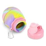 Сгъваема силиконова бутилка - NILS folding silicone cup bottle - NC4102 сгъваема чаша бутилка за вода силиконова чаша бутилка за къмпинг компактна бутилка чаша за вода чаша бутилка за пътуване къмпинг чаша бутилка сгъваема