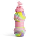 Сгъваема силиконова бутилка - NILS folding silicone cup bottle - NC4102 сгъваема чаша бутилка за вода силиконова чаша бутилка за къмпинг компактна бутилка чаша за вода чаша бутилка за пътуване къмпинг чаша бутилка сгъваема