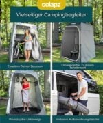 Къмпинг душ Pop Up палатка - Преносима палатка за баня и тоалетна, 2.1 м височина, водоустойчива и ветроустойчива палатка за къмпинг душ и тоалетна pop up палатка за преобличане къмпинг баня палатка преносима душ кабина къмпинг палатка за тоалетна на открито къмпинг заслон за уединение плажна съблекалня палатка цена цени