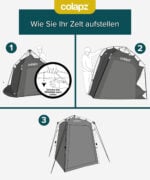 Къмпинг душ Pop Up палатка - Преносима палатка за баня и тоалетна, 2.1 м височина, водоустойчива и ветроустойчива палатка за къмпинг душ и тоалетна pop up палатка за преобличане къмпинг баня палатка преносима душ кабина къмпинг палатка за тоалетна на открито къмпинг заслон за уединение плажна съблекалня палатка цена цени