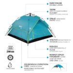 Палатка за къмпинг - NILS Camp 3 person camping shadow tent - NC7819 палатка палатка за 3 човека водоустойчива къмпинг палатка с комарник палатка за планина палатка 2500mm водоустойчива палатка за 3ма души семейна палатка цена цени палатка със сенник