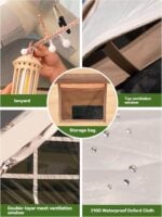 Надуваема палатка за къмпинг 4-6 човека DanCoom - водоустойчива 3000 мм., UV защита и с лесен монтаж бързо сглобяване, водоустойчива DanCoom надуваема палатка палатка без сглобяване глемпинг палатка лесна палатка за къмпинг с включена помпа голяма надуваема палатка семейна палатка бърз монтаж лукзосна палатка за глемпинг къмпинг цена цени