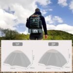 Палатка за къмпинг за 1 човек Night Cat – лека, водоустойчива 3000мм, лесен монтаж ултралека палатка водоустойчива палатка палатка за планина палатка лека компактна палатка за туризъм малка палатка за раница цена цени