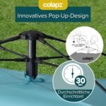 Плажна палатка Pop Up UV50+ - сенник за плаж с бърз монтаж, защита от слънце и вятър, лека и компактна за 2-3 човека плажна палатка със защита от слънце pop up плажна палатка сенник за плаж uv50 плажно укритие за вятър плажна шатра лесен монтаж палатка за плаж 2-3 човека къмпинг сенник за плаж цена цени