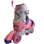 Регулируеми ролери и кънки 4в1 - Размер 31-42 - G&C BW125 adjustable roller-inline skates 4in1 pink ролери 4 в 1 регулируеми ролери за деца ролер и и кънки комплект Inline ролери Inline skates детски ролери регулируеми кънки за лед кънки за хокей четириколесни ролкови кънки ролери размер 31-42 цена цени