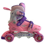 Регулируеми ролери и кънки 4в1 - Размер 31-42 - G&C BW125 adjustable roller-inline skates 4in1 pink ролери 4 в 1 регулируеми ролери за деца ролер и и кънки комплект Inline ролери Inline skates детски ролери регулируеми кънки за лед кънки за хокей четириколесни ролкови кънки ролери размер 31-42 цена цени