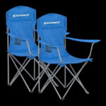 Сгъваем къмпинг стол Songmics комплект от 2 броя - Здрав, до 150 кг., с поставка за чаша, удобен стол за риболов, плаж и градина къмпинг стол с поставка за чаша здрав сгъваем стол до 150 кг. стол за риболов и къмпинг преносим стол за плаж и градина удобен къмпинг стол с облегалка цена цени