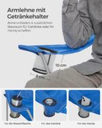 Сгъваем къмпинг стол Songmics комплект от 2 броя - Здрав, до 150 кг., с поставка за чаша, удобен стол за риболов, плаж и градина къмпинг стол с поставка за чаша здрав сгъваем стол до 150 кг. стол за риболов и къмпинг преносим стол за плаж и градина удобен къмпинг стол с облегалка цена цени