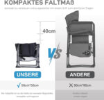 Сгъваем къмпинг стол с масичка комплект от 2 броя Ever Advanced - до 180 кг, с поставка и джоб, удобен за къмпинг, риболов и пикник режисьорски къмпинг стол здрав къмпинг стол до 180 кг стол за риболов с маса преносим стол споставка за чаша удобен стол за къмпинг и пикник цена цени