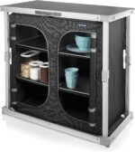 Сгъваем къмпинг шкаф кухня Campart - Преносим шкаф с рафтове, алуминиева конструкция, идеален за къмпинг, каравана и палатка къмпинг шкаф с рафтове преносима къмпинг кухня шкаф шкаф за къмпинг оборудване сгъваем шкаф за палатка шкаф за каравана и кемпер цена цени