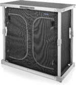 Сгъваем къмпинг шкаф кухня Campart - Преносим шкаф с рафтове, алуминиева конструкция, идеален за къмпинг, каравана и палатка къмпинг шкаф с рафтове преносима къмпинг кухня шкаф шкаф за къмпинг оборудване сгъваем шкаф за палатка шкаф за каравана и кемпер цена цени