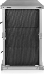 Сгъваем къмпинг шкаф кухня Campart - Преносим шкаф с рафтове, алуминиева конструкция, идеален за къмпинг, каравана и палатка къмпинг шкаф с рафтове преносима къмпинг кухня шкаф шкаф за къмпинг оборудване сгъваем шкаф за палатка шкаф за каравана и кемпер цена цени