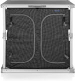 Сгъваем къмпинг шкаф кухня Campart - Преносим шкаф с рафтове, алуминиева конструкция, идеален за къмпинг, каравана и палатка къмпинг шкаф с рафтове преносима къмпинг кухня шкаф шкаф за къмпинг оборудване сгъваем шкаф за палатка шкаф за каравана и кемпер цена цени