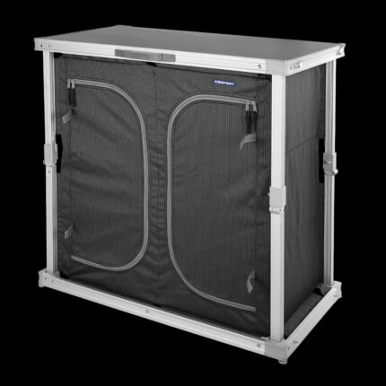 Сгъваем къмпинг шкаф кухня Campart - Преносим шкаф с рафтове, алуминиева конструкция, идеален за къмпинг, каравана и палатка къмпинг шкаф с рафтове преносима къмпинг кухня шкаф шкаф за къмпинг оборудване сгъваем шкаф за палатка шкаф за каравана и кемпер цена цени