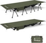 Сгъваемо къмпинг легло OneTigris XXL 220x80 см. - алуминиево, до 180 кг., регулируема височина, преносимо къмпинг легло сгъваемо походно легло за къмпинг сгъваемо къмпинг легло xxl преносимо легло за палатка алуминиево къмпинг легло легло за къмпинг до 180 кг. туристическо легло сгъваемо къмпинг легло с регулиране на височината цена цени