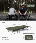 Сгъваемо къмпинг легло OneTigris XXL 220x80 см. - алуминиево, до 180 кг., регулируема височина, преносимо къмпинг легло сгъваемо походно легло за къмпинг сгъваемо къмпинг легло xxl преносимо легло за палатка алуминиево къмпинг легло легло за къмпинг до 180 кг. туристическо легло сгъваемо къмпинг легло с регулиране на височината цена цени