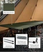 Сгъваемо къмпинг легло OneTigris XXL 220x80 см. - алуминиево, до 180 кг., регулируема височина, преносимо къмпинг легло сгъваемо походно легло за къмпинг сгъваемо къмпинг легло xxl преносимо легло за палатка алуминиево къмпинг легло легло за къмпинг до 180 кг. туристическо легло сгъваемо къмпинг легло с регулиране на височината цена цени