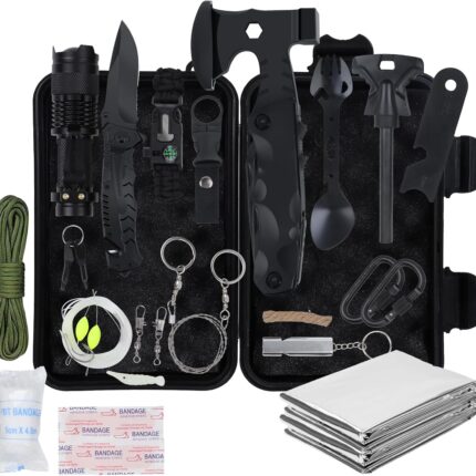 18в1 Veuwolm survival kit - Професионален комплект за оцеляване с нож, фенер и outdoor инструменти цена цени survival kit комплект за оцеляване emergency survival kit outdoor survival equipment survival gear за къмпинг комплект за оцеляване за къмпинг survival kit за планина emergency kit outdoor bushcraft комплект тактически survival комплект професионален комплект за оцеляване за къмпинг и туризъм survival kit с нож, фенер и fire starter emergency комплект за outdoor приключения survival equipment за bushcraft и hiking подарък за мъж любител на къмпинг и оцеляване