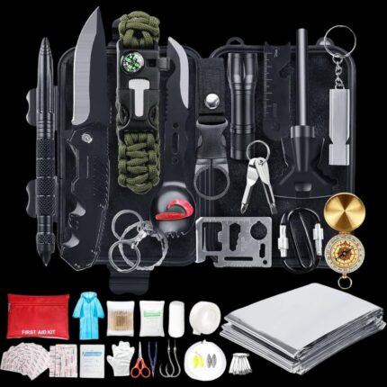 246в1 survival kit за къмпинг и аварийни ситуации LC-dolida - Комплект за оцеляване с първа помощ и outdoor инструменти комплект за оцеляване survival kit emergency kit авариен комплект тактически комплект outdoor survival kit комплект за къмпинг комплект за извънредни ситуации survival gear първа помощ за автомобил комплект за планина бушкрафт комплект подарък за мъж комплект за бедствия къмпинг аксесоари туристическо оборудване EDC комплект outdoor оборудване tactical survival kit комплект за спешни случаи цена цени