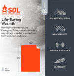 Emergency bivvy bag за оцеляване SOL - Термо аварийна спасителна торба с топлинна рефлексия, водоустойчива цена цени аварийна термо торба за оцеляване emergency bivvy bag survival bivvy sack термо спасителна торба одеяло за оцеляване emergency sleeping bag survival sleeping bag outdoor bivvy bag аварийна топлинна защита термоизолиращ бивак сак комплект за оцеляване в планината оборудване за къмпинг и оцеляване спасителен спален чувал ultralight bivvy bag ветроустойчив bivvy bag водоустойчива аварийна торба survival gear за планина emergency gear за автомобил