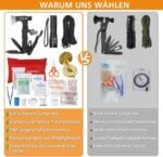 WayinTop survival kit 170 части - Комплект за оцеляване с първа помощ и outdoor инструменти цена цени survival kit с първа помощ outdoor комплект за оцеляване тактически survival kit emergency kit за къмпинг комплект за туризъм и приключения survival gear за планина къмпинг оборудване survival инструменти тактическа екипировка подарък за къмпинг и туризъм