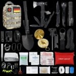 WayinTop survival kit 170 части - Комплект за оцеляване с първа помощ и outdoor инструменти цена цени survival kit с първа помощ outdoor комплект за оцеляване тактически survival kit emergency kit за къмпинг комплект за туризъм и приключения survival gear за планина къмпинг оборудване survival инструменти тактическа екипировка подарък за къмпинг и туризъм