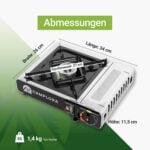 Газов къмпинг котлон 2.2kW Camplora с пиезо запалване и куфар - Преносим котлон за къмпинг, пикник и пътуване преносим газов котлон къмпинг котлон с пиезо запалване газов котлон за къмпинг туристически газов котлон котлон за готвене на открито газов котлон за пикник къмпинг оборудване за готвене преносим котлон с куфар газов котлон с автоматична защита къмпинг котлон с бутан компактен газов котлон лек котлон за пътуване котлон за риболов и къмпинг outdoor газов котлон къмпинг аксесоари за готвене котлон за каравана и кемпер газов котлон за фестивали икономичен газов котлон безопасен газов котлон котлон с бързо запалване мобилен газов котлон котлон за туристически преходи газов котлон за аварийни ситуации практичен къмпинг котлон универсален преносим котлон цена цени