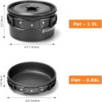 Къмпинг комплект за готвене Odoland 17 части - алуминиев cookware set с чайник и прибори за къмпинг и туризъм цена цени комплект съдове за къмпинг с котлон къмпинг cookware set с чайник туристически комплект за готвене къмпинг съдове с незалепващо покритие комплект за готвене за палатка outdoor cooking set с горелка къмпинг кухня комплект лек комплект за туризъм camping cookware set lightweight комплект за готвене 1-2 човека къмпинг комплект с прибори съдове за пикник комплект преносим котлон за къмпинг cookware set с газов котлон компактни съдове за къмпинг