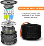 Къмпинг комплект за готвене Odoland 17 части - алуминиев cookware set с чайник и прибори за къмпинг и туризъм цена цени комплект съдове за къмпинг с котлон къмпинг cookware set с чайник туристически комплект за готвене къмпинг съдове с незалепващо покритие комплект за готвене за палатка outdoor cooking set с горелка къмпинг кухня комплект лек комплект за туризъм camping cookware set lightweight комплект за готвене 1-2 човека къмпинг комплект с прибори съдове за пикник комплект преносим котлон за къмпинг cookware set с газов котлон компактни съдове за къмпинг
