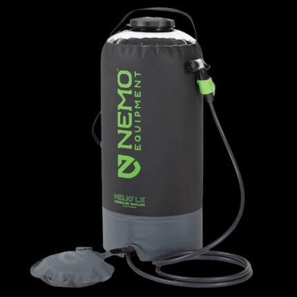 Преносим душ за къмпинг с налягане Nemo Helio 22L - Outdoor shower за къмпинг, каравана, плаж и пътуване цена цени къмпинг душ с налягане portable camping shower душ за каравана душ за кемпер душ за плаж външен душ за къмпинг преносим душ за пътуване душ за бушкрафт къмпинг оборудване душ за палатка outdoor shower туристически душ душ за приключения душ за къмпинг с маркуч компактна къмпинг душ система