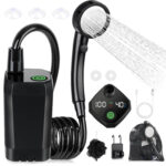Преносим къмпинг душ с батерия 6000mAh Spopal - Outdoor camping shower с помпа, температурен дисплей и 2m маркуч за плаж, каравана, градина и пътуване цена цени camping shower portable shower outdoor душ за къмпинг акумулаторен къмпинг душ outdoor душ с помпа душ за каравана душ за пътуване къмпинг оборудване portable camping shower душ за плаж и къмпинг преносим душ с батерия душ за кучета и домашни любимци shower pump camping душ за кемпер outdoor shower system душ за градина USB къмпинг душ душ за кола и къмпинг