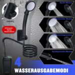 Преносим къмпинг душ с батерия 6000mAh Spopal - Outdoor camping shower с помпа, температурен дисплей и 2m маркуч за плаж, каравана, градина и пътуване цена цени camping shower portable shower outdoor душ за къмпинг акумулаторен къмпинг душ outdoor душ с помпа душ за каравана душ за пътуване къмпинг оборудване portable camping shower душ за плаж и къмпинг преносим душ с батерия душ за кучета и домашни любимци shower pump camping душ за кемпер outdoor shower system душ за градина USB къмпинг душ душ за кола и къмпинг