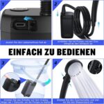 Преносим къмпинг душ с батерия 6000mAh Spopal - Outdoor camping shower с помпа, температурен дисплей и 2m маркуч за плаж, каравана, градина и пътуване цена цени camping shower portable shower outdoor душ за къмпинг акумулаторен къмпинг душ outdoor душ с помпа душ за каравана душ за пътуване къмпинг оборудване portable camping shower душ за плаж и къмпинг преносим душ с батерия душ за кучета и домашни любимци shower pump camping душ за кемпер outdoor shower system душ за градина USB къмпинг душ душ за кола и къмпинг