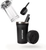 AeroPress Go Plus преносима кафемашина – компактна 3-в-1 кафе преса за пътуване, къмпинг и офис с термо чаша преносима кафемашина AeroPress Go Plus компактна кафемашина за пътуване ръчна кафемашина за къмпинг кафе преса за път и офис travel coffee maker AeroPress цена цени