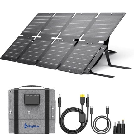 Сгъваем соларен панел с PD45W и QC3.0 BigBlue 60W - IP68 водоустойчиво преносимо соларно зарядно за къмпинг и power station цена цени преносимо соларно зарядно 60W соларен панел за къмпинг соларно зарядно за power station ETFE соларен панел PD45W соларно зарядно QC3.0 соларно зарядно соларен панел за каравана outdoor соларен панел водоустойчив соларен панел IP68 BigBlue 60W соларно зарядно
