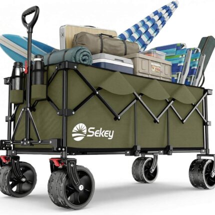 Сгъваема количка Sekey 4013 XXXL 300L - 4D сгъване, за всякакъв терен за къмпинг и outdoor цена цени сгъваема градинска количка с колела бърлерваген за кемпинг товарна количка за плаж и градина сгъваема транспортна количка 300L all terrain количка с големи гуми сгъваема количка с спирачки градинска количка за тежки товари