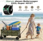 Сгъваема количка Sekey 4013 XXXL 300L - 4D сгъване, за всякакъв терен за къмпинг и outdoor цена цени сгъваема градинска количка с колела бърлерваген за кемпинг товарна количка за плаж и градина сгъваема транспортна количка 300L all terrain количка с големи гуми сгъваема количка с спирачки градинска количка за тежки товари