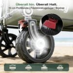 Сгъваема количка Sekey 4013 XXXL 300L - 4D сгъване, за всякакъв терен за къмпинг и outdoor цена цени сгъваема градинска количка с колела бърлерваген за кемпинг товарна количка за плаж и градина сгъваема транспортна количка 300L all terrain количка с големи гуми сгъваема количка с спирачки градинска количка за тежки товари