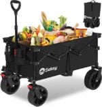 Сгъваема количка Sekey FW105 XXL 150L - С големи гуми за всякакъв терен за къмпинг и outdoor цена цени сгъваема транспортна количка за къмпинг и плаж bollerwagen сгъваема количка 150L all terrain количка за багаж кемпинг количка с големи гуми и спирачки сгъваема количка за тежък товар до 150 кг най-добра сгъваема количка за къмпинг и плаж голяма сгъваема транспортна количка за тежък багаж количка за излети с 4D сгъване и метална рамка