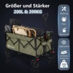 Сгъваема количка Sekey FW29 XXL Plus 200L - 4D сгъване, за всякакъв терен за къмпинг и outdoor цена цени професионална сгъваема транспортна количка за тежък товар голяма кемпинг количка с метална рамка и спирачки all terrain сгъваема количка за плаж и градина сгъваема количка XXL Plus за багаж и къмпинг здрава транспортна количка до 200 кг най-здрава сгъваема количка за къмпинг и тежък товар голяма сгъваема количка за плаж пясък и неравен терен професионална all terrain количка за багаж и излети количка с големи гуми и 4D сгъване за лесно съхранение
