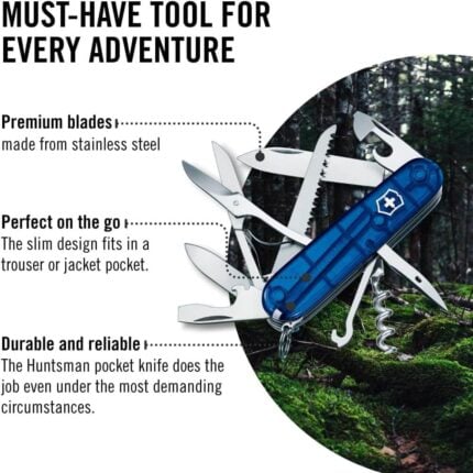 Швейцарско мултифункционално ножче Victorinox Huntsman - Swiss army knife с 15 функции, трион, ножица и отварачка за къмпинг, туризъм и оцеляване цена цени Victorinox Huntsman swiss army knife мултитул за оцеляване джобно ножче Victorinox туристическо ножче къмпинг мултитул нож за бушкрафт сгъваемо мултифункционално ножче outdoor multitool survival knife швейцарски армейски нож ножче с трион и ножица джобен инструмент за къмпинг multitool за туризъм tactical pocket knife ножче за планина компактно EDC ножче Victorinox multitool
