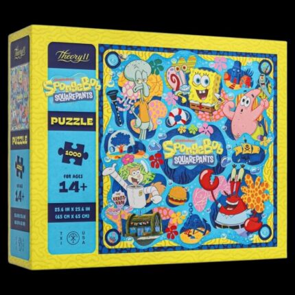Пъзел - Spongebob Squarepants - Theory11 puzzle класически пъзел с луксозна торбичка за съхранение висококачествен пъзел интерактивен пъзел цена цени спонджбоб квадратни гащи анимационен