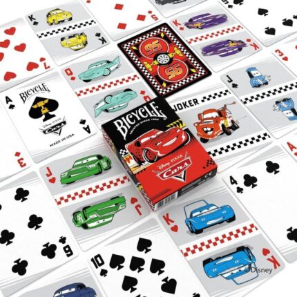 Карти за игра - Cars - Bicycle playing cards цена цени карти за трикове cardistry покер белот игри с карти disney pixar cars franchise дисни пиксар колите анимациа анимационен филм анимационни филмчета карти с тематика колите