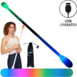 Светещ LED стаф - 90см - Lumi PRO Rechargeable - Threeworlds LED staff светещ тренировъчен стаф подходящ за деца и начинаещи здрав поликарбонатно тяло 20 различни модела на светене цена цени за представления тренировки